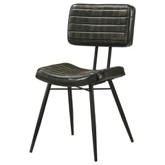 Partridge Padded Side Chairs Espresso and Black (Set of 2) - 110652