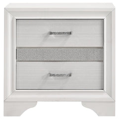 Miranda 2-drawer Nightstand Tray White - 205112