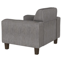 Deerhurst Upholstered Track Arm Tufted Accent Chair Charcoal - 509643