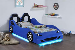 Cruiser Wood Twin LED Car Bed Blue - 400478