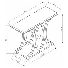 Shelly Engineered Wood Entryway Console Table Cappuccino - 703149