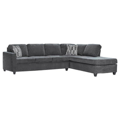 Mccord Upholstered Track Arm Sectional Sofa Dark Grey - 509347