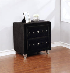 Deanna 2-drawer Rectangular Nightstand Black - 206102