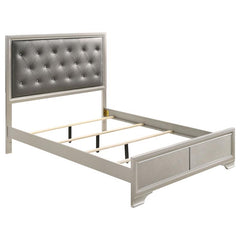 Salford Wood Eastern King Panel Bed Metallic Sterling - 222721KE