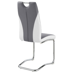 Brooklyn Upholstered Side Chairs with S-frame (Set of 4) Grey and White - 193812