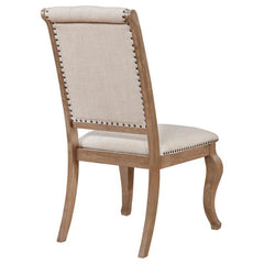 Brockway Tufted Side Chairs Cream and Barley Brown (Set of 2) - 110292