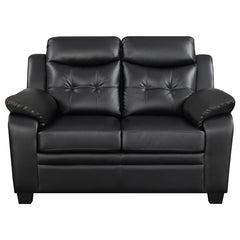 Finley 3-piece Upholstered Padded Arm Tufted Sofa Set Black - 506551-S3
