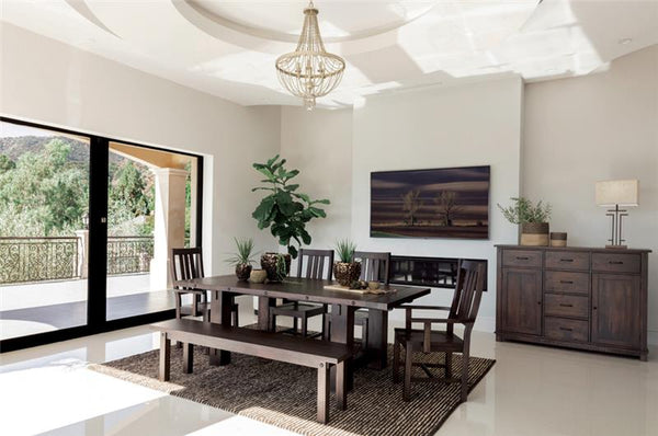 Calandra 5-piece Rectangular Dining Set with Extension Leaf Vintage Java - 192951-S5