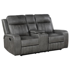 Raelynn 2-piece Upholstered Reclining Sofa Set Grey - 603191-S2