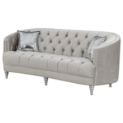 Avonlea Upholstered Sloped Arm Sofa Grey Velvet - 508461