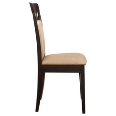 Gabriel Upholstered Side Chairs Cappuccino and Tan (Set of 2) - 100773