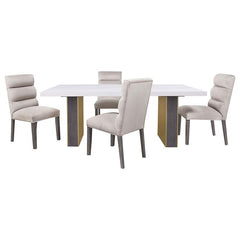 Carla Upholstered Dining Side Chair Stone (Set of 2) - 106683