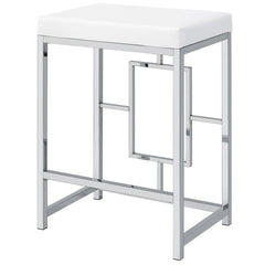 Jackson 4-piece Multipurpose Counter Height Table Set White and Chrome - 182714