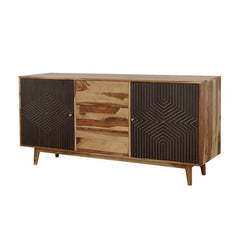Partridge Rectangular 2-door Server Natural Sheesham and Black - 110575