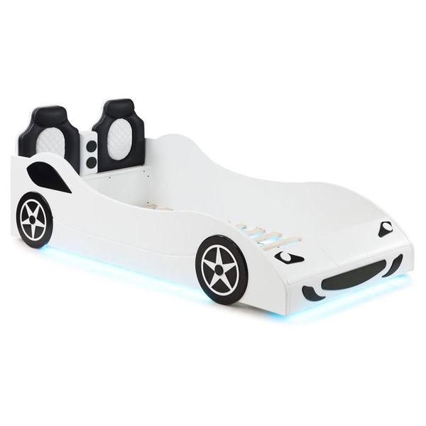 Cruiser Wood Twin LED Car Bed White - 400477