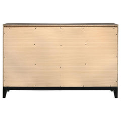 Watson 6-drawer Dresser Grey Oak and Black - 212423