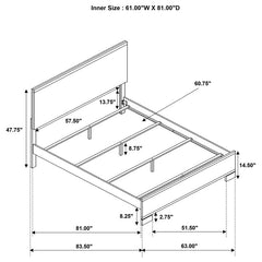 Edmonton Wood Queen Panel Bed Rustic Tobacco - 204351Q