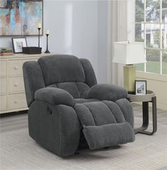 Weissman Upholstered Padded Arm Glider Recliner Grey - 601923