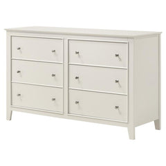 Selena 6-drawer Dresser Cream White - 400233