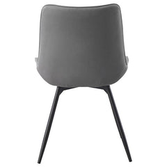 Diggs Upholstered Tufted Swivel Dining Chairs Grey and Gunmetal (Set of 2) - 193312
