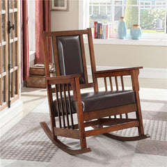 Ida Upholstered Rocking Chair Tobacco and Dark Brown - 600058