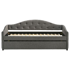 Sadie Upholstered Twin Daybed with Trundle Grey - 300638