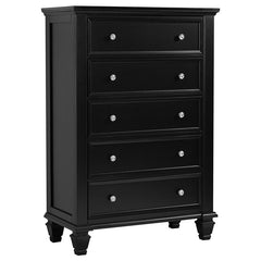 Sandy Beach 5-piece California King Bedroom Set Black - 201321KW-S5