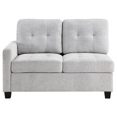 Georgina Upholstered LAF Chair Steel Beige - 551708LAF