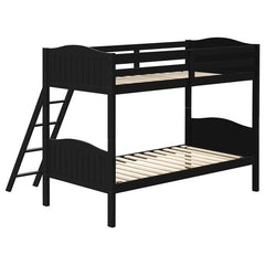 Arlo Wood Twin Over Twin Bunk Bed Black - 405053BLK