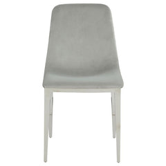 Irene Upholstered Side Chairs Light Grey and Chrome (Set of 4) - 110402
