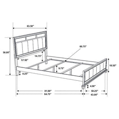 Barzini 4-piece Queen Bedroom Set Black - 200891Q-S4