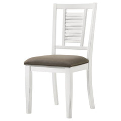 Appleton Ladder Back Dining Side Chair White and Brown (Set of 2) - 110412
