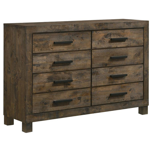 Woodmont 8-drawer Dresser Rustic Golden Brown - 222633