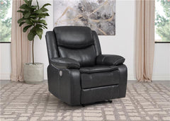 Sycamore Upholstered Power Recliner Chair Dark Grey - 610233P