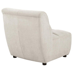 Charlotte Upholstered Curved Armless Chair Ivory - 551300AC