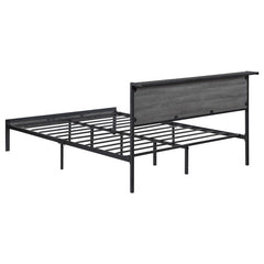 Ricky Metal Queen Panel Bed Grey - 302143Q