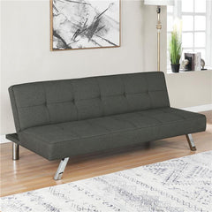 Joel Upholstered Tufted Convertible Sofa Bed Grey - 360283