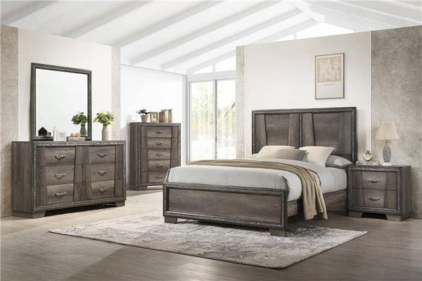 Janine 6-drawer Dresser with Mirror Grey - 223553M