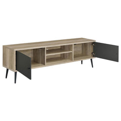 Allie 2-door Engineered Wood 71" TV Stand Distressed Pine - 701076