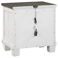 Lilith 2-drawer Nightstand Distressed White - 224472