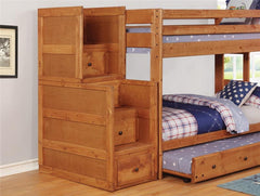 Wrangle Hill 4-drawer Stairway Chest Washed Amber - 460098