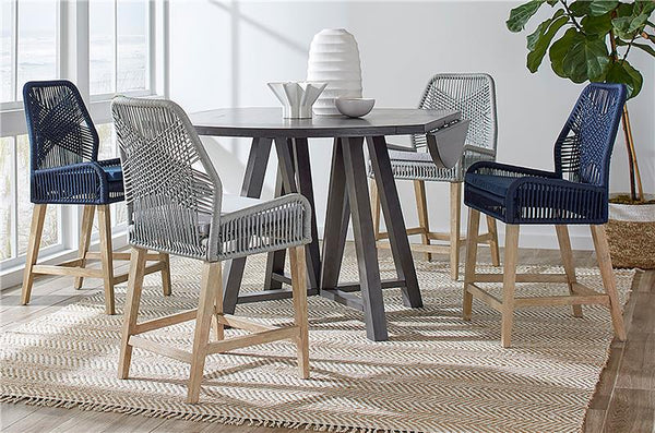 Nakia Woven Rope Back Counter Height Stools (Set of 2) - 110035