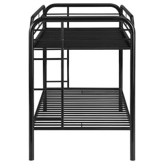 Morgan Metal Twin Over Twin Bunk Bed Black - 2256K