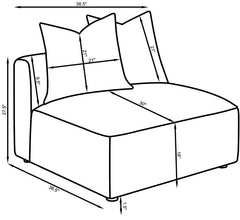 Jennifer Upholstered Armless Chair Terracotta - 551591