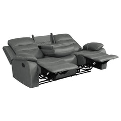 Nova Upholstered Padded Arm Reclining Sofa Dark Grey - 602531