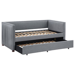 Brodie Upholstered Twin Daybed with Trundle Grey - 300554