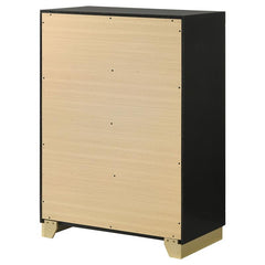 Caraway 4-drawer Bedroom Chest Black - 224785