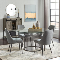 Alan Upholstered Dining Chairs Grey (Set of 2) - 190442