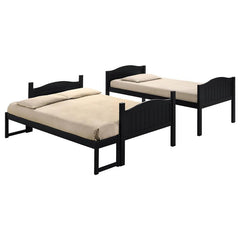 Arlo Wood Twin Over Full Bunk Bed Black - 405054BLK