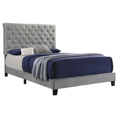 Warner Upholstered Queen Panel Bed Grey - 310042Q